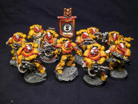 Imperial Fists Sternguard Veterans by pacmanman