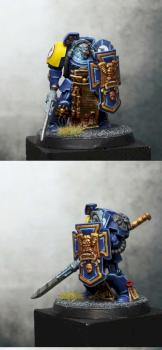 Librarian of the Imperial Fists in terminator-armour by negative one