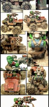 ork jeep (warbuggy - made from trukk kit and 1/35th jeep) by kxtrey