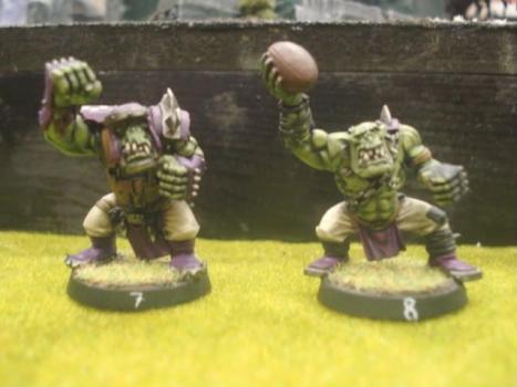 Converted Lineorc and throwa for Bloodbowl by OrkyDave