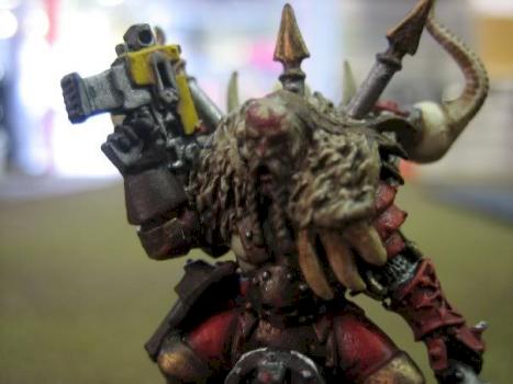 Khorne Lord on Juggernaught Close Up by AndyMcBeer