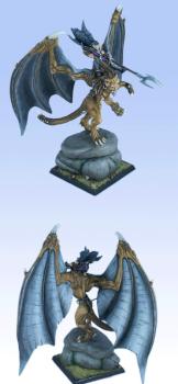 Dark elf beastmaster on manticore by krom1415