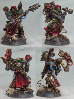 Tech priest - lots of red and bronze by Amazon warrior