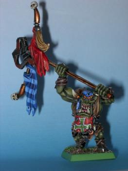 Limited Black Orc Battle Standard Bearer by Godlikebuthumble