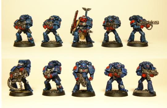 Crimson Fists Tactical squad by Eggmarine