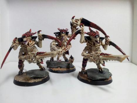 Warhammer 40K - 3 Tyranid Warrior's - Painted - Tabletop standard by Quality Miniatures