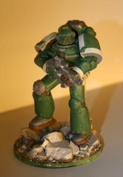 54mm scratchbuild space marine (inquisitor scale) by the damned artificer