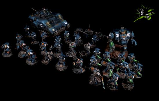 Warhammer 40K Shadowspear Ultramarines + reinforcements army by CroWarGamePainting