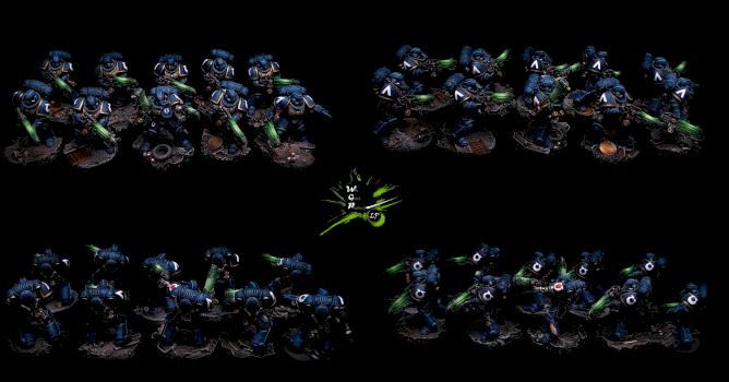 Warhammer 40K Shadowspear Ultramarines Vanguard Infiltrators by CroWarGamePainting