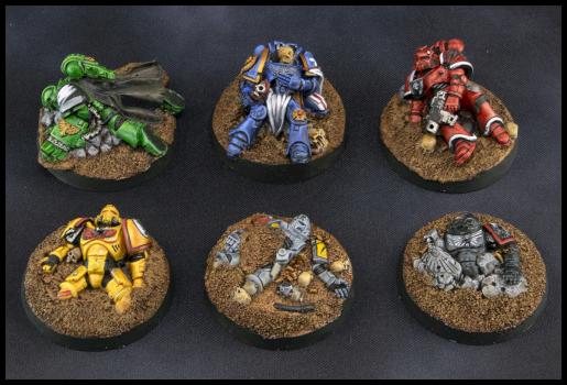 Space Marine Casualty Objective Markers by TheDoctor