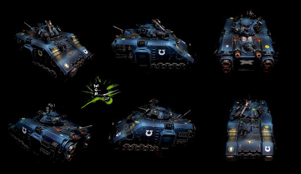 Warhammer 40K Repulsor Ultramarines by CroWarGamePainting