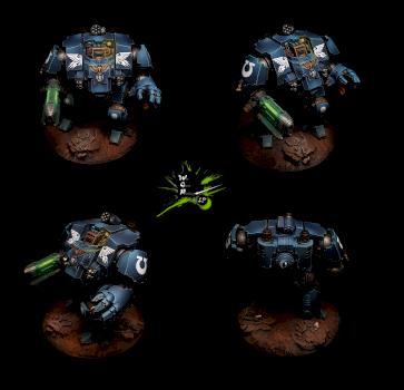 Warhammer 40K Redemptor Dreadnought Ultramarines by CroWarGamePainting