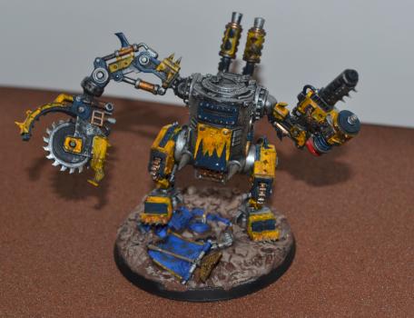 Ork Killa Kan stomps Ultramarine by reddogcc