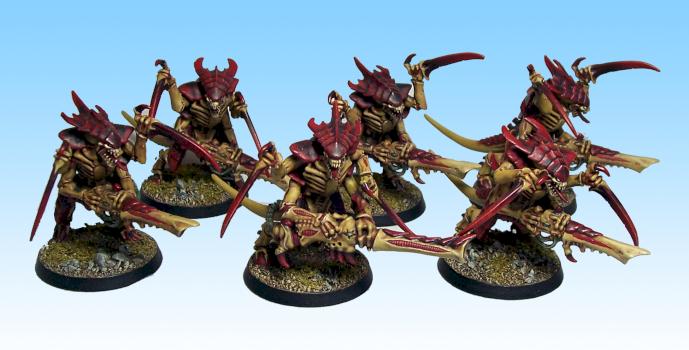 Tyranid warrior unit by Gary Connell