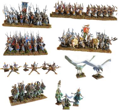 High Elves army by flames