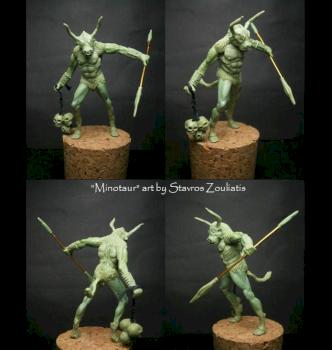 Minotaur 54mm sculpture by Stavros Zouliatis