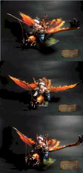 Ogre tyrant on phoenix-mournfang Flamespyre by Coticone Il Grigio