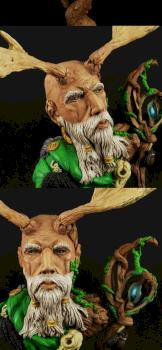 Ancient Forest Druid Bust by Aspen_of_Ocean