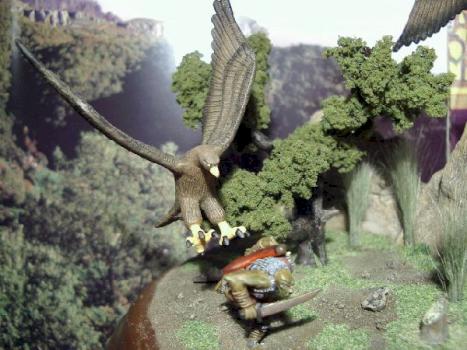 Eagle attacking orc 2 by Ori76