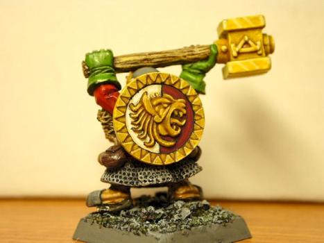 Dwarf hero old hammerer clan lord rear view by Buyardboss