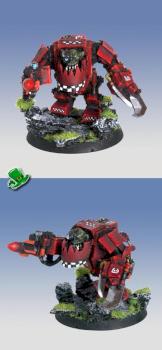 Ork Nob in Mega Armour by hashmallum