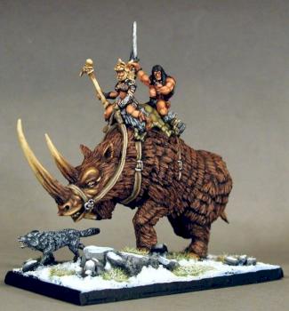 Norse Barbarian Wooly Rhino by witchhunter