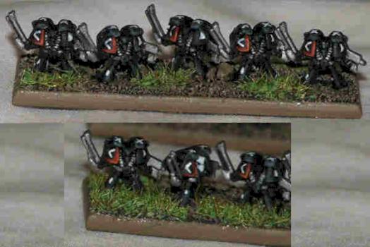 Epic Armageddon - Raven Guard Assault Marines by Glyn Green