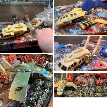 Scratch built flyer and troops cost me under 10$ by praetorian0 1