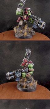 Ork with heavy weapon by Shawn R. L.