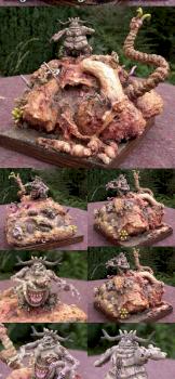 Greater daemon of Nurgle on rotting Hill by PenOfChaos