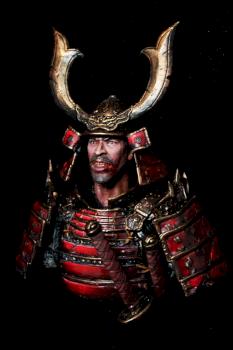 Samurai bust by duskfrost