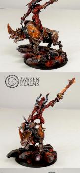 Daemons of Khorne Herald on Juggernaut by Awaken Realms