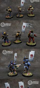 Custom Samurai themed Tau Fire Warriors by Awaken Realms