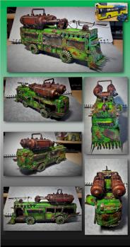 Gaslands, Slime Sponsor - Post Apocalyptic Bus by Duranis