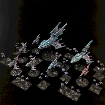 BattleFleet Gothic - Eldar Corsairs fleet by zer0aim