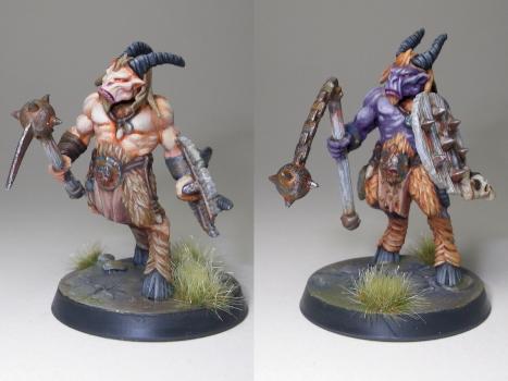 Beasts of Chaos Beastmen Gor x2 by Hamish Longstride