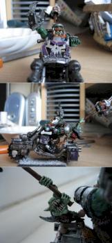 ork nob on warbike by Acid burn