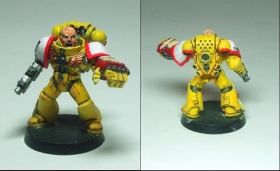 Imperial Fists sargeant with Power Fist by Purgator Sovereign