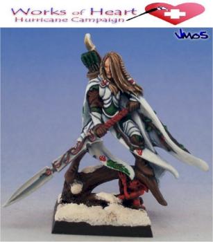 Works of Heart Hurricane Relief Wood Elf Highborn Lord with Great Weapon by jokersminiatures