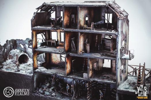 This War of Mine Shelter diorama by Awaken Realms