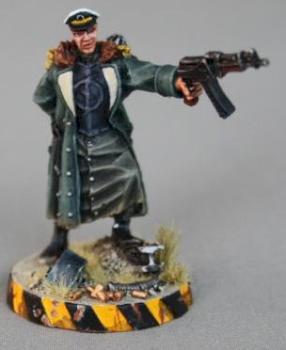 Chaplain Delaria with assault rifle by Arekarkadiusz