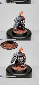 Garran Branatar Firedrake Veteran / Salamanders Terminator with heavy flamer by HooY