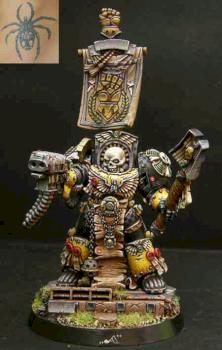 Space Marines Imperial Fists Chaplain by puppetswar