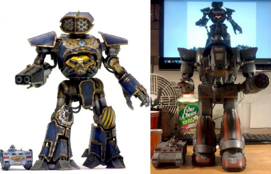 Forgeworld Reaver Titan vs. Scratch Built Reaver Titan by rattrap2474