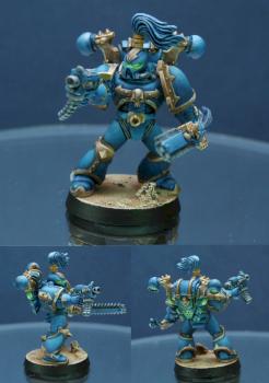 Chaos Space Marine with Gold NMM by JudgeGudge