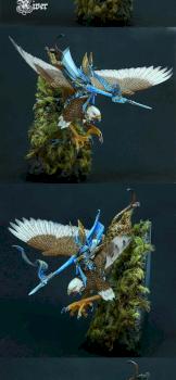 High Elf Prince on Griffon by HopeRiver