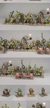 Orcs o' the Old Skull Tribe - Old School Mordheim Orcs Gang by spooktalker