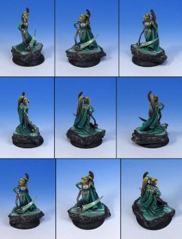 Cleric of Urgathoa on sculpted marble base by Wappellious