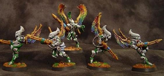 Eldar Swooping Hawk Squad Biel Tan by paintwidow