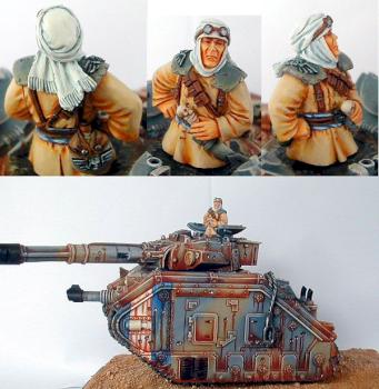 German Golden Demon 04, Silver and Best of Show 40k Vehicules, Tallarn Leman Russ by FW Tibald